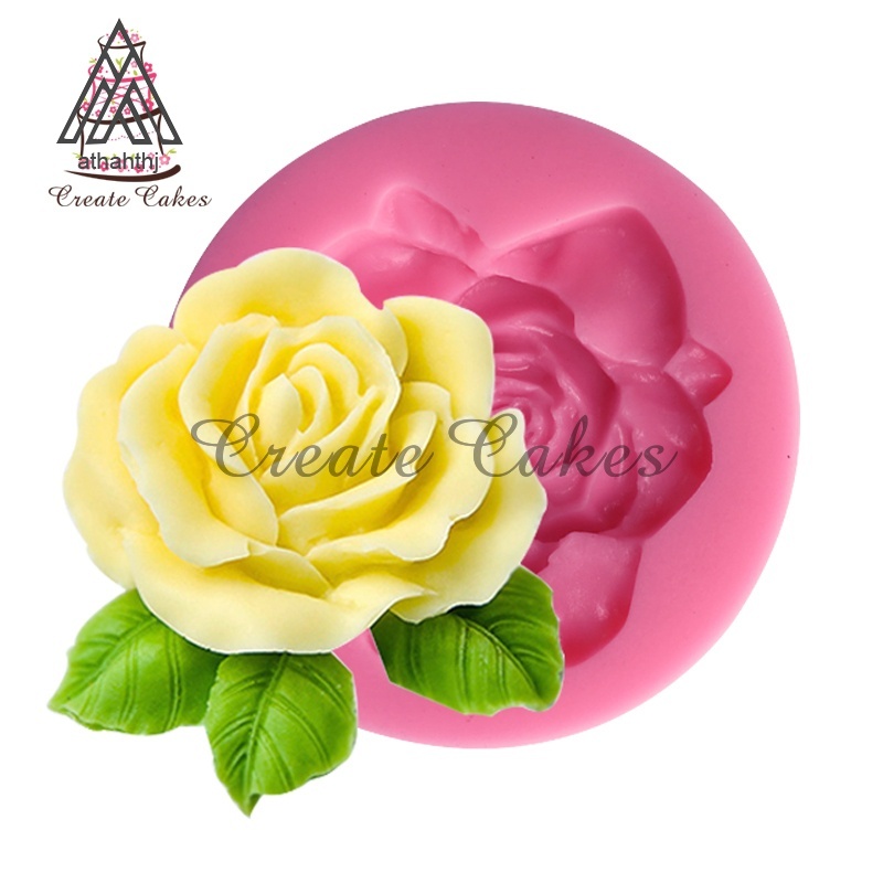 silicone cake mold Mini Rose Flower Cupcake Decoration Mold Fondant