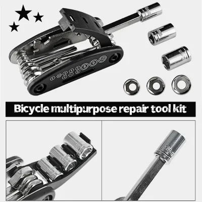 ชุดเครื่องมือซ่อมจักรยานแบบพกพา Bike Repair Tool Kit เครื่องมือซ่อมแบบพกพา 16in1 SP09