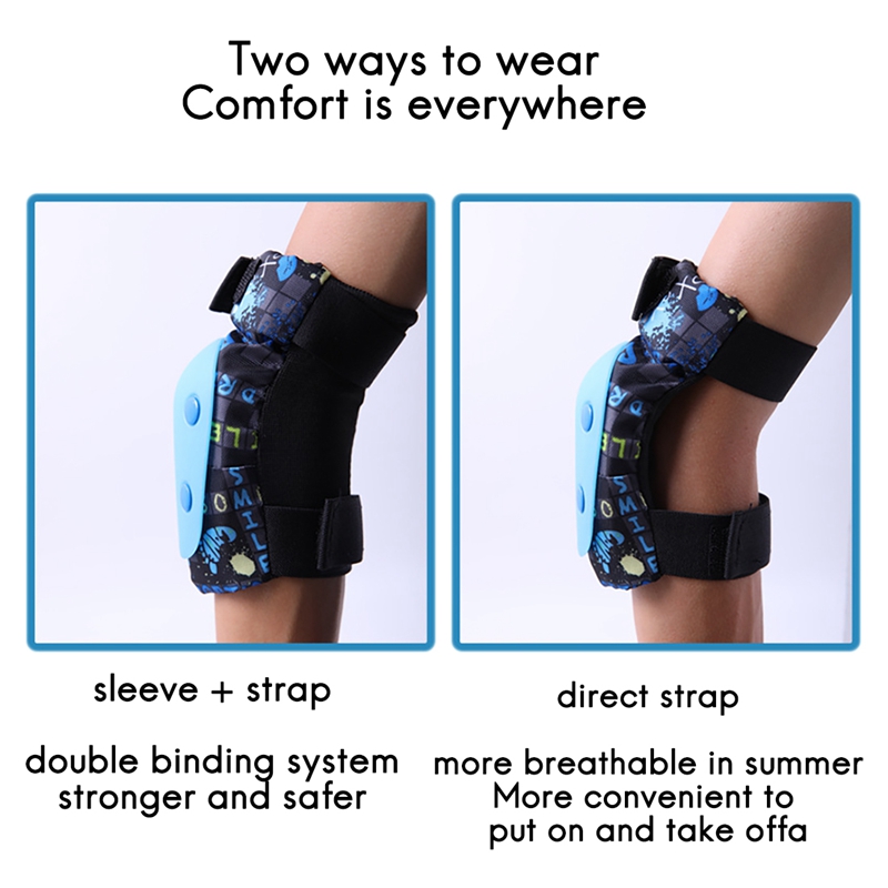 6Pc Rollerblading Skateboarding for Kid Elbow Knee Pads Wrist Guards