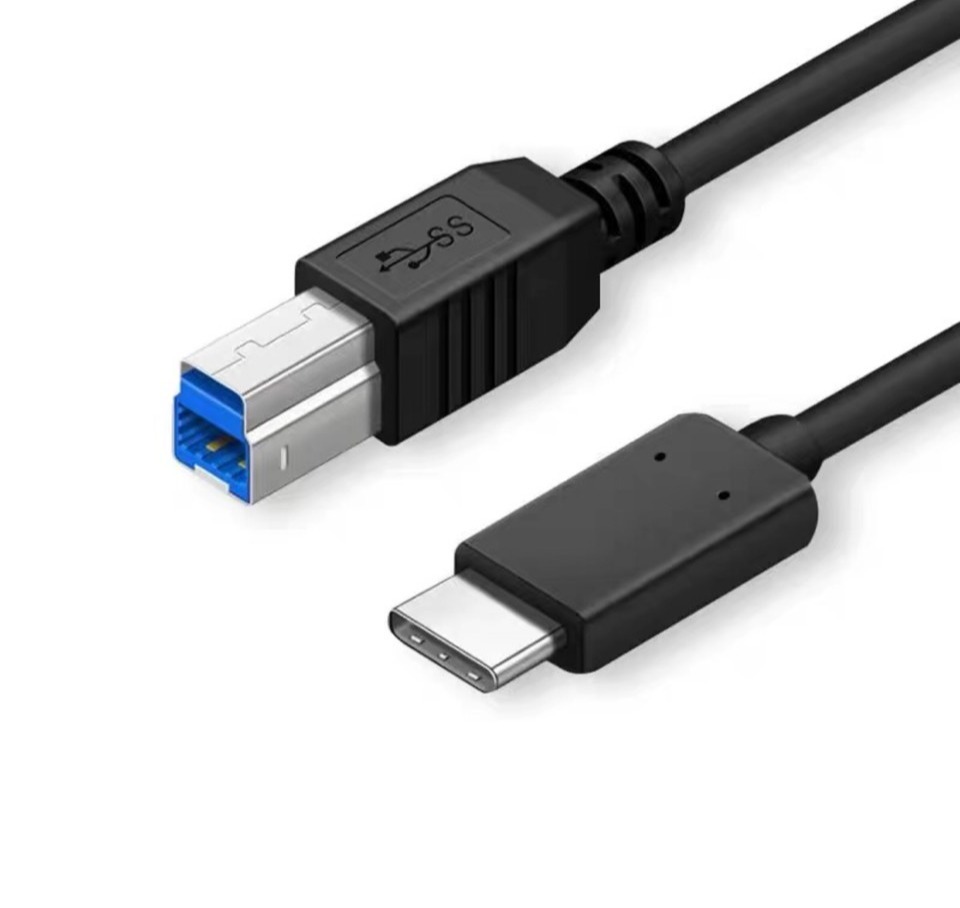 สายเคเบิลเครื่องพิมพ์ Printer Cable USB C to USB Type B 2.0 Cable for New MacBook Pro HP Canon Brother Epson Dell Samsun