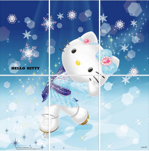 กระเบื้องชุด ตกแต่ง ผนัง คอตโต้ ขนาด 8x12 จำนวน6แผ่น- คิตตี้ สโนว์ แดนซ์ Kitty Snow Dance