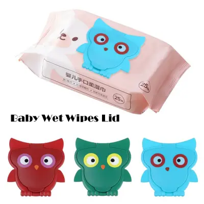WUXU 1Pcs Cartoon Reusable Child Box Lid Flip Cover Baby Wet Wipes Lid Self-Adhesive Tissues Cover