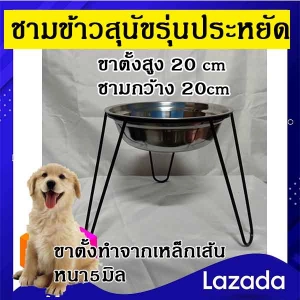 ภาพหน้าปกสินค้าชามข้าวสุนัข พร้อมขาตั้งสูง20cm ซึ่งคุณอาจชอบสินค้านี้