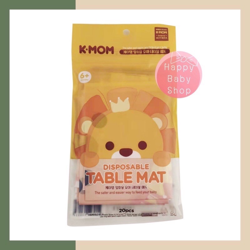 K-MOM Table Mat  สติ๊กเกอร์กันเปื้อนติดโต๊ะ แบบใช้แล้วทิ้ง