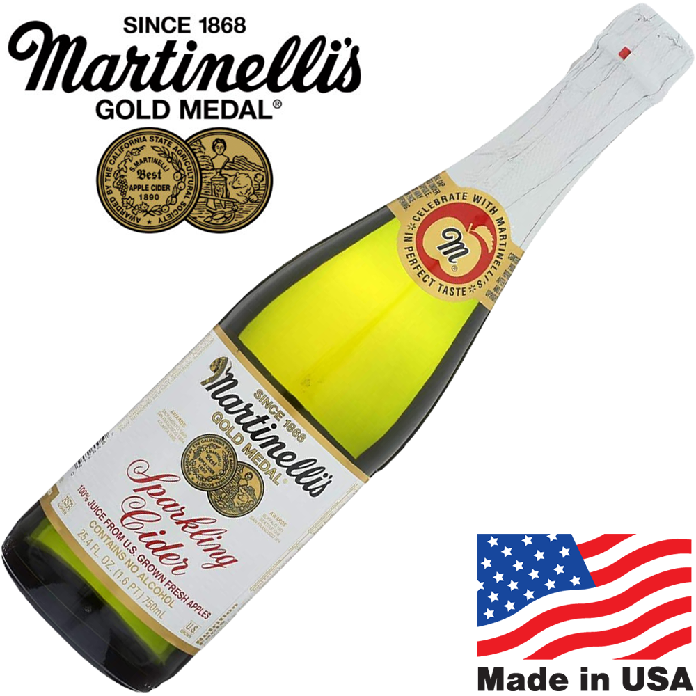 Martinelli's Sparkling Cider 750ml มาร์ตินเนลลี ไซเดอร์ สปาร์คกลิ้ง (NON ALC) 750มล