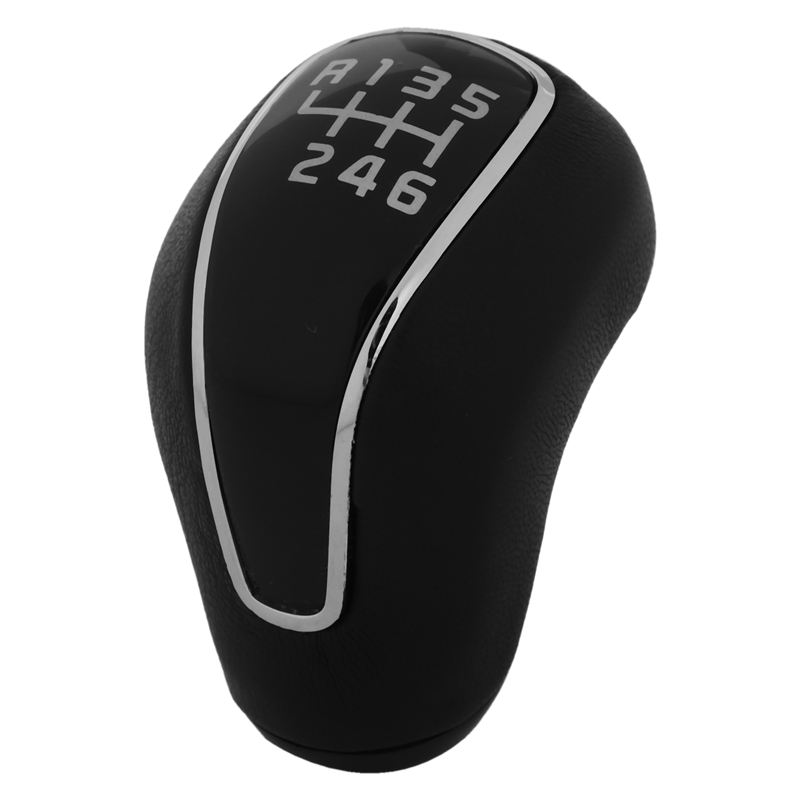 6 Speed PU Leather Car MT Gear Shift Knob Lever Stick Shifter Knob for