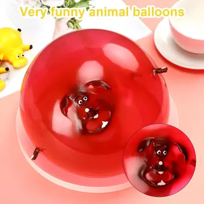 SAVAGE Creativity Novelty TPR Stress Relief Squeeze Ball Blowing Animals Toys Inflatable Water Balloon Bobo Ball
