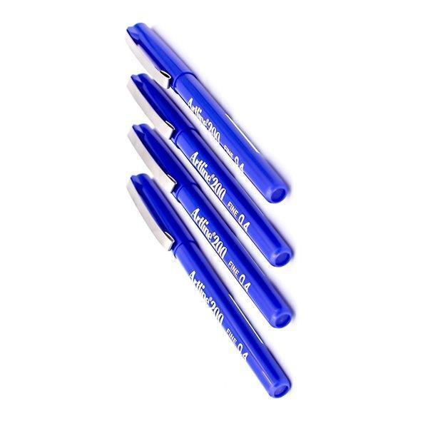 ปากกาหัวเข็ม อาร์ทไลน์ 0.4 มม. ชุด 4 ด้าม (สีน้ำเงิน) หัวแข็งแรง คมชัด