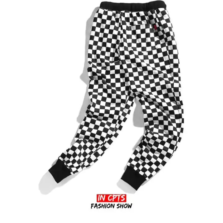 checkerboard sweatpants