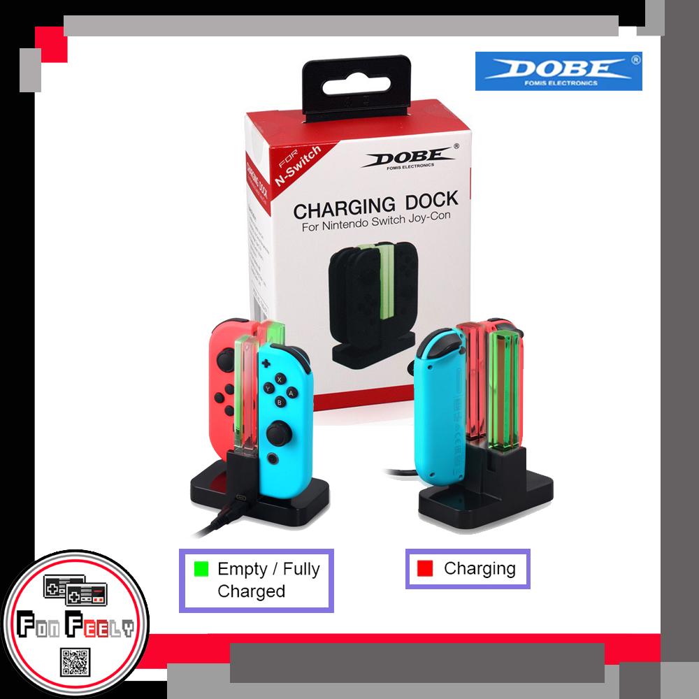 แท่นชาร์จจอย Con Nintendo Switch ชาร์จได้ 2 คู่ มีไฟบอกสถานะ ยี่ห้อ DOBE ของแท้ (Charging Dock For Nintendo Switch Joy-Con)