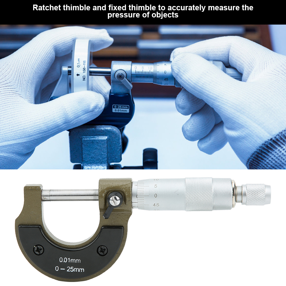 ไมโครมิเตอร์ ภายนอก เครื่องมือวัดเมตริกภายนอก Machinist Measuring Tools