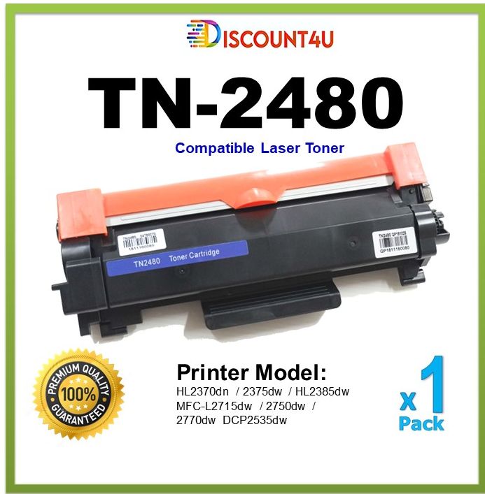 Discount4U .. Toner สำหรับรุ่น Brother TN2460 TN2480 ใช้กับปริ้นเตอร์รุ่น HL-L2375DW,DCP-L2550DW,MFC-L2715DW,L2750DW