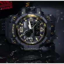 ภาพขนาดย่อของสินค้านาฬิกาผู้ชาย D-ZINER รุ่นใหม่ ผลิตปีล่าสุด กันน้ำ 50 เมตร พร้อมกล่องเหล็กอย่างดี