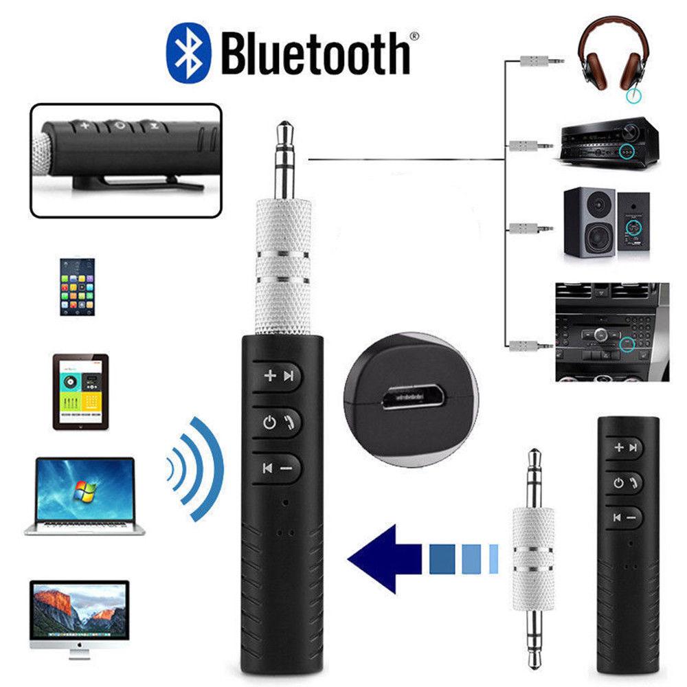 Wireless BT Audio Music Receiver 3.5mm Adapter Car Stereo AUX Speaker US