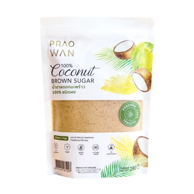 น้ำตาลดอกมะพร้าว ชนิดผง น้ำตาลคีโต น้ำตาลดอกมะพร้าว  น้ำตาลมะพร้าว coconut sugar 1 ซอง 250 g