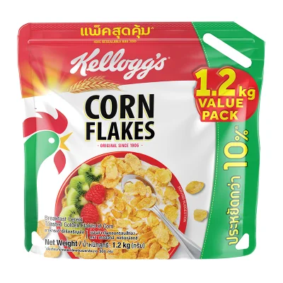 เคลล็อกส์ คอร์นเฟลกส์ ขนาด 1.2kg. Kellogg's Cornflakes 1.2kg