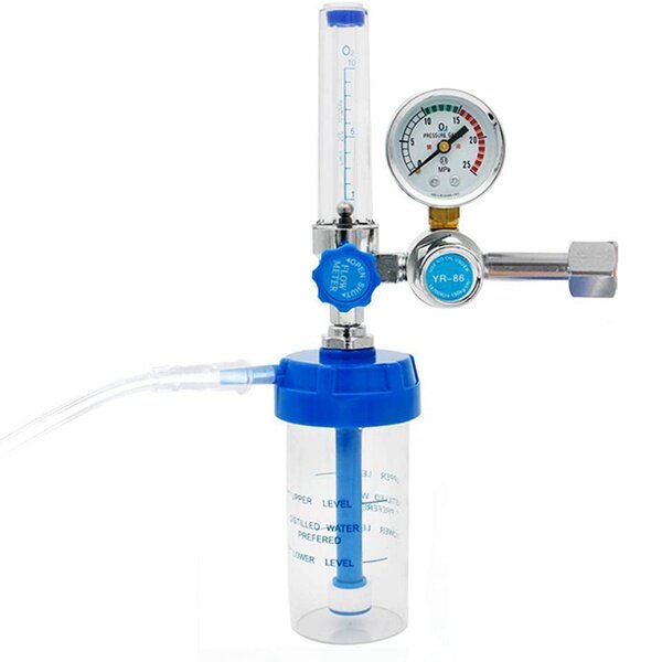 Oxygen Flow Meter Oxygen Flowmeter Pressure Gauge Oxygen Pressure Valve Regulator 0-10L/Min G5/8
