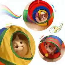ภาพขนาดย่อของภาพหน้าปกสินค้าPetStern Cat T Tube Cat Toy 3 Ways Collapsible T for Cat จากร้าน PetStern บน Lazada ภาพที่ 5