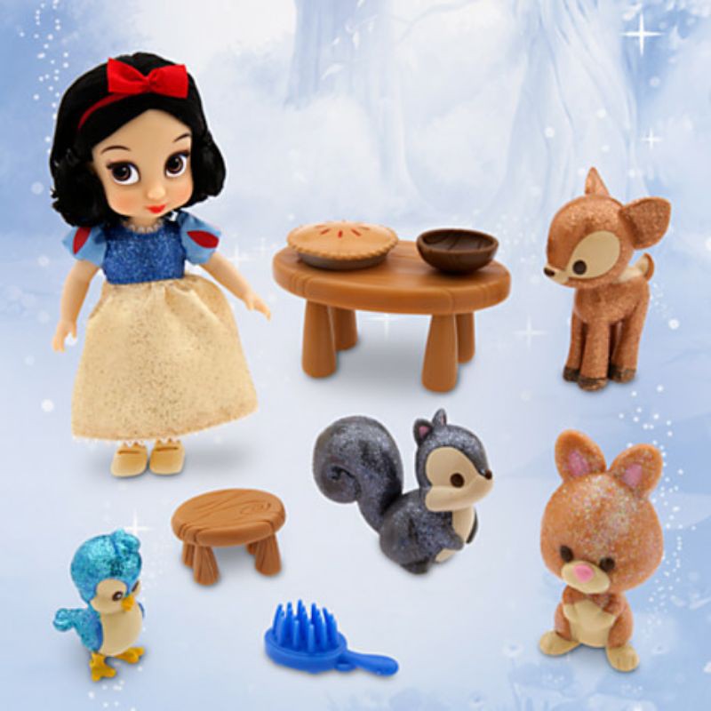 Disney Animators' Collection Snow White Mini Doll Play Set - 5'' -- ตุ๊กตาแอนิเมเตอร์สโนไวท์ เซต สูง 5 นิ้ว  Disney USA