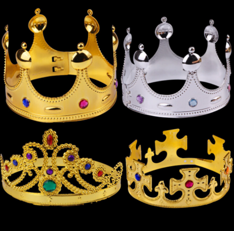 มงกุฎ แบบพลาสติก มงกุฎเพชร มงกุฎปัจฉิม มงกุฏ เจ้าหญิง เจ้าชาย พระราชา พระราชินี Crown Of  Prince Princess King Queen