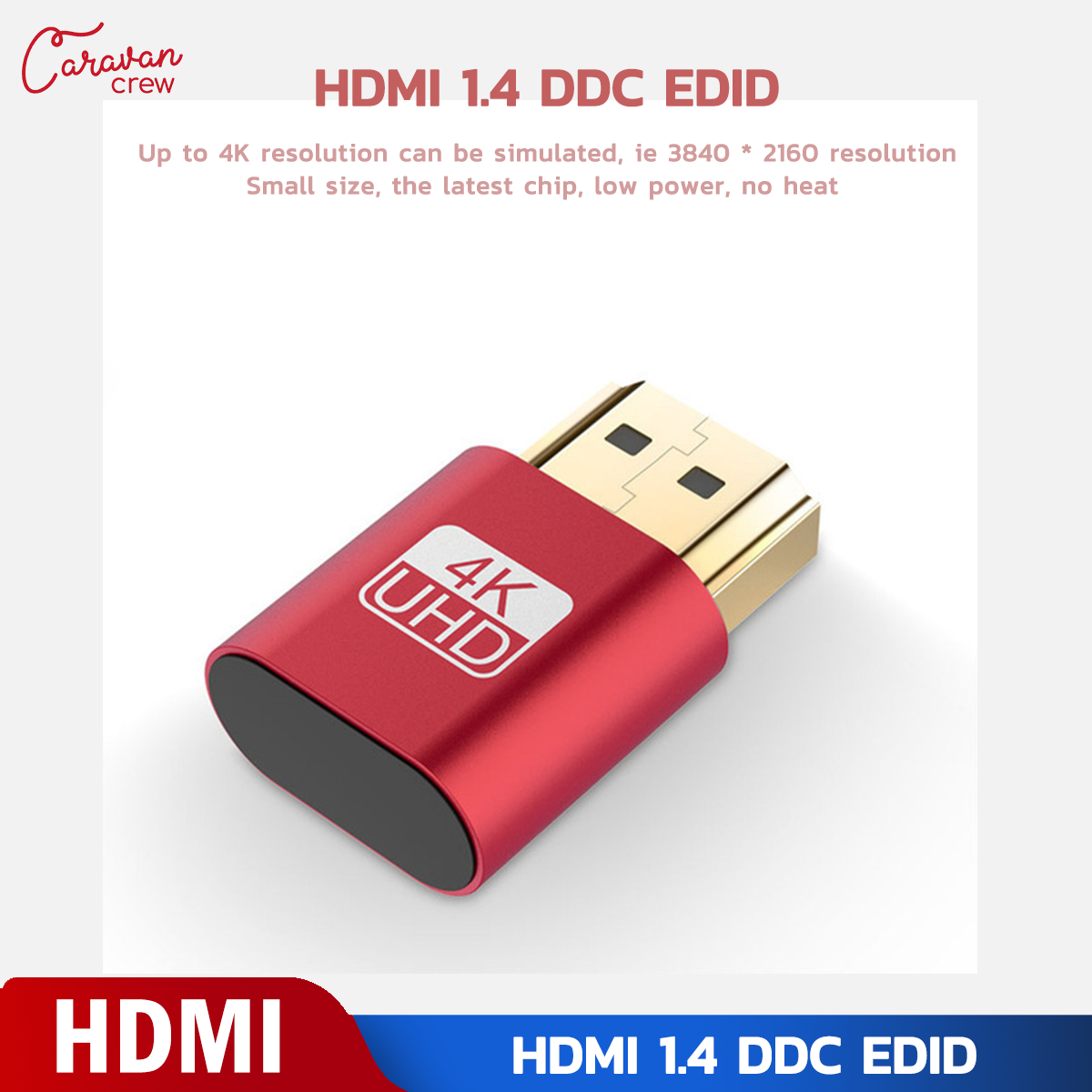 Caravan Crew OEM HDMI Virtual Display 4K HDMI DDC EDID Dummy Plug EDID Display Adapters