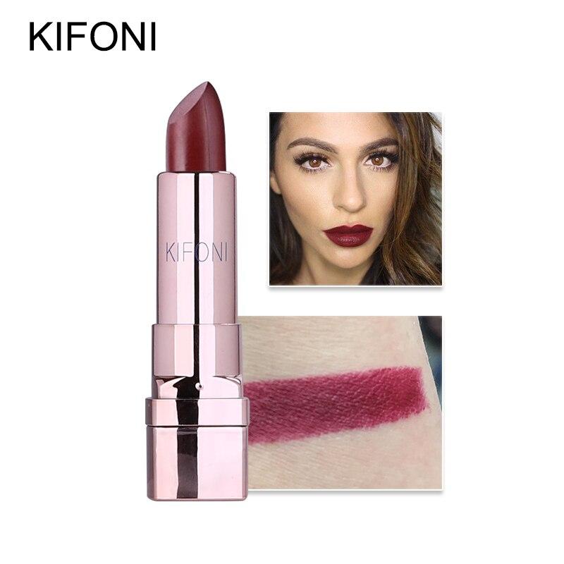 KIFONI ลิปสติก ติดทนนาน มีหลายสีให้เลือก KIFONI brand 20color makeup beauty matte lipstick long lasting tint cosmetic lip stick nude maquiagem make up red batom for lips #KF-11