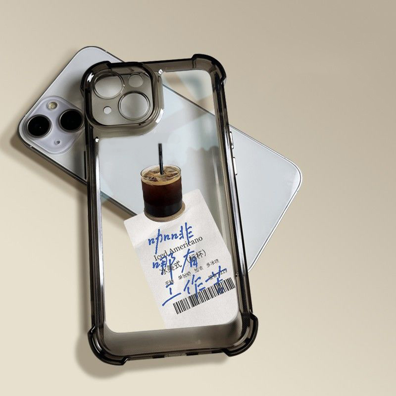 Ốp Điện Thoại TPU Mềm Trong Suốt Chống Sốc Nút Độc Đáo Cho IPhone 11 14 13 12 Pro Max XS Max X XR 7 8 6 6S Plus Sự Bảo Vệ