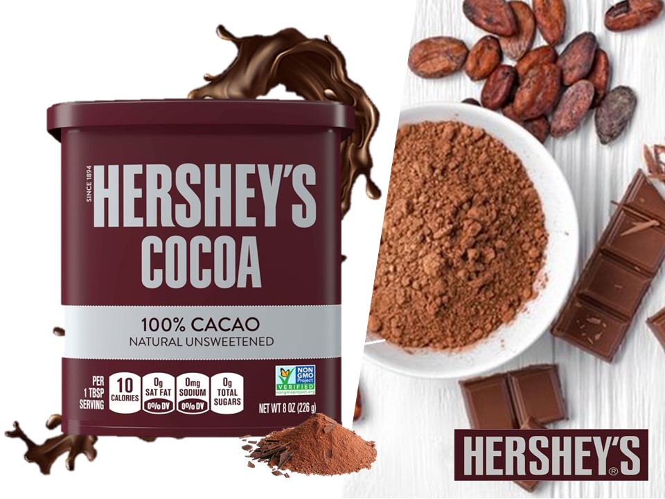 226g. เฮอร์ชีส์ โกโก้ผง100 ไม่หวาน Hersheys Cocoa Natural Unsweetened