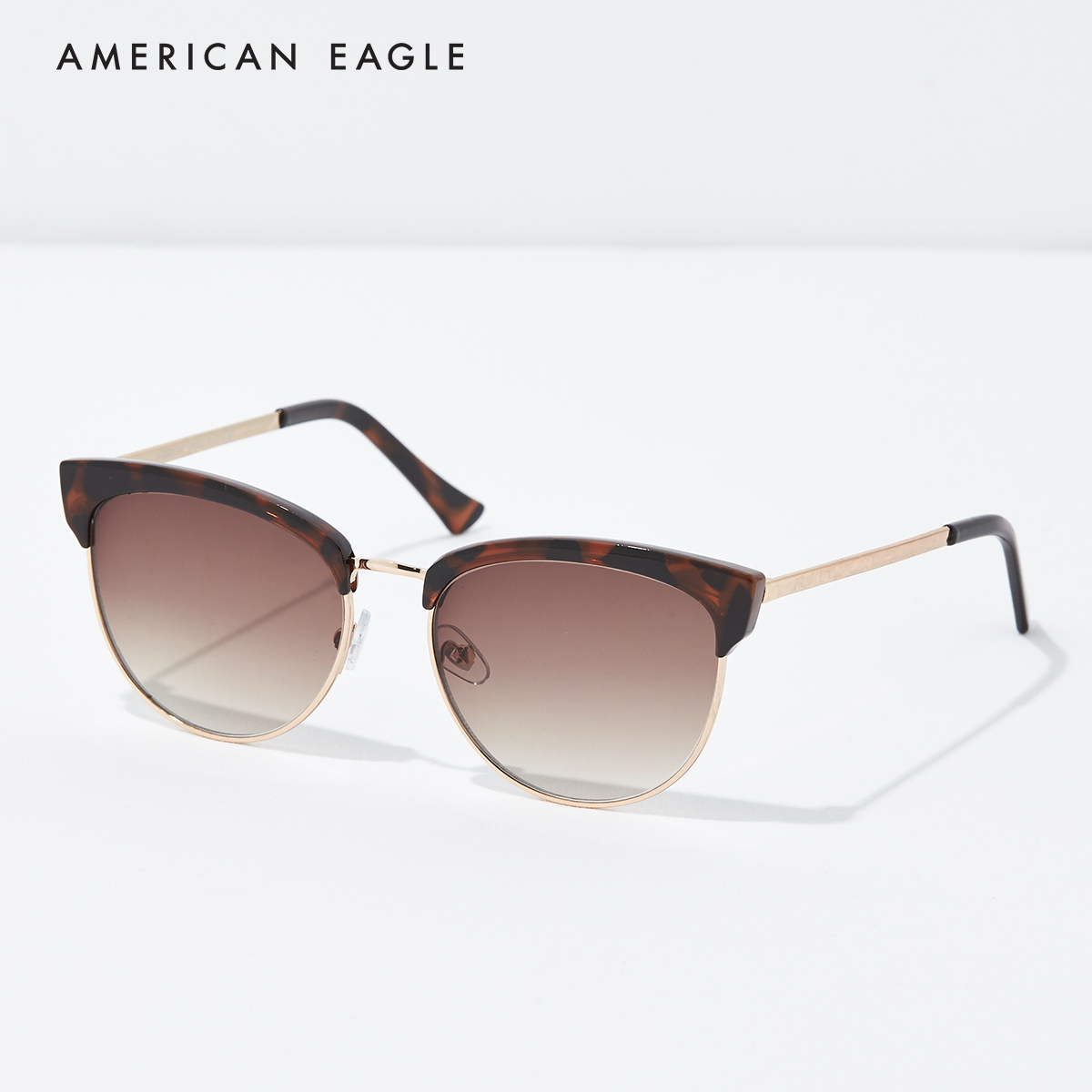 American Eagle Tortoise Clubmaster Sunglasses แว่นตา ผู้หญิง แฟชั่น(048-1118-251)