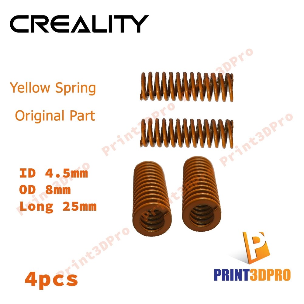 3D Part Creality Yellow Spring ID4.5 OD8 Long 25 mm 4 pieces For 3d Printer