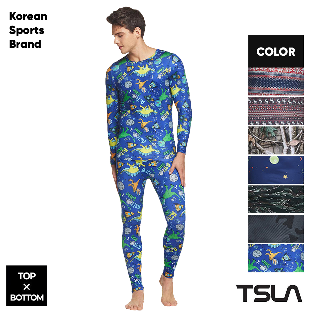 TSLA Men's Thermal Underwear Set, Microfiber Soft Fleece Lined Long Johns,  Winter Warm Base Layer Top & Bottom
