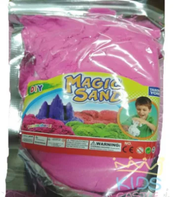 Kids castle ทรายวิทยาศาสตร์สีชมพูสำหรับเด็กไม่ติดมือปลอดภัยไม่มีฝุ่นถุง 1 กิโลกรัม