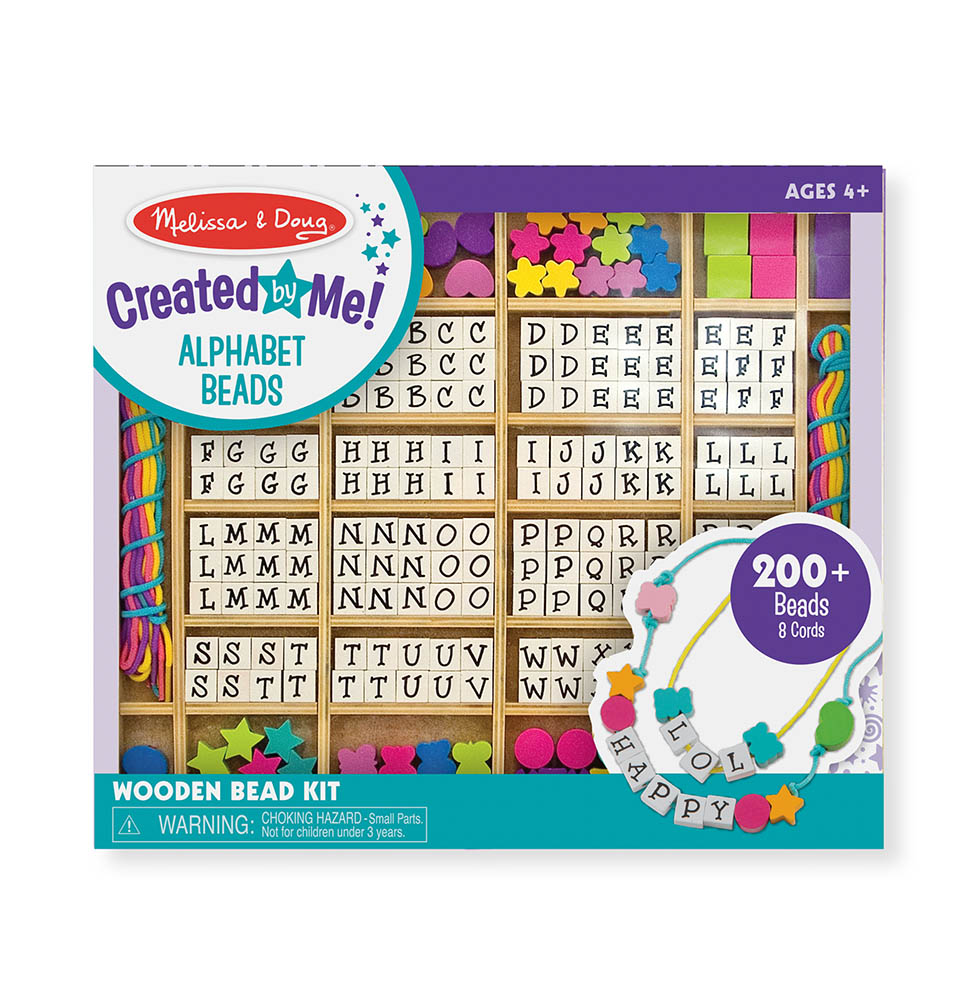 Melissa & Doug รุ่น 3774 Alphabet Bead Set ชุดร้อยลูกปัดตัวอักษร A-Z non-toxic จาก USA ของเล่นเด็กไม้อย่างดี ทนทาน ปลอดภัย