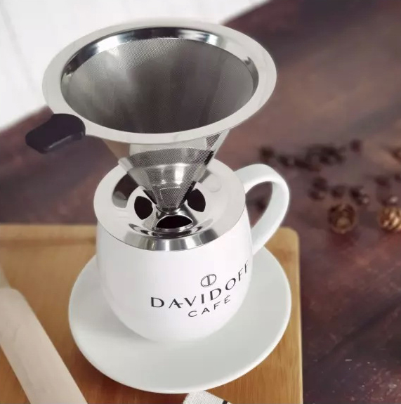 [Fast Delivery] ช่องทางกาแฟโคนสแตนเลส แบบพกพาตะแกรงสำหรับห้องครัวที่กรองกาแฟตาข่ายกรองกาแฟ