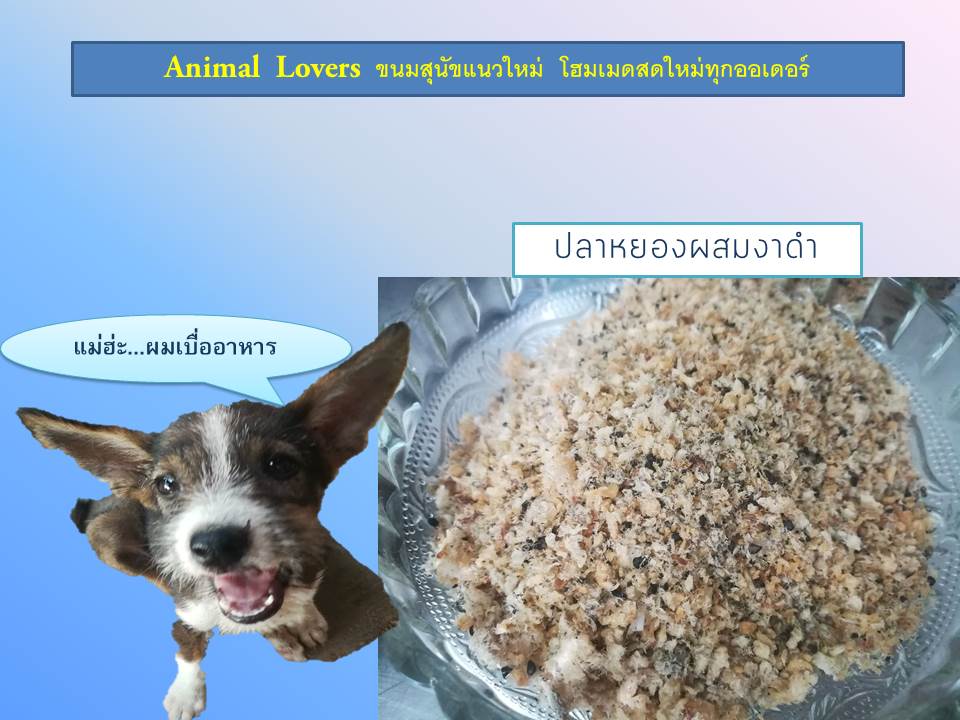 ขนมสุนัขโฮมเมด Animal  Lovers ปลาหยองชวนหิว