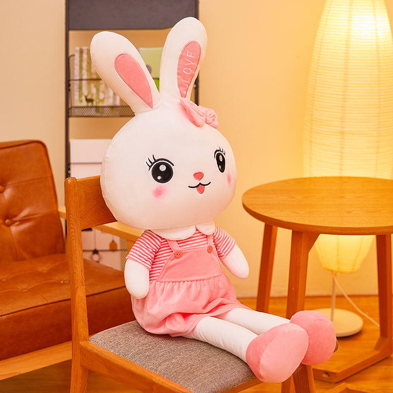 น่ารักกระต่ายของเล่นตุ๊กตากระต่ายตุ๊กตาตุ๊กตาตุ๊กตาเตียงนอนหมอนนุ่มสุดสาวตุ๊กตา
