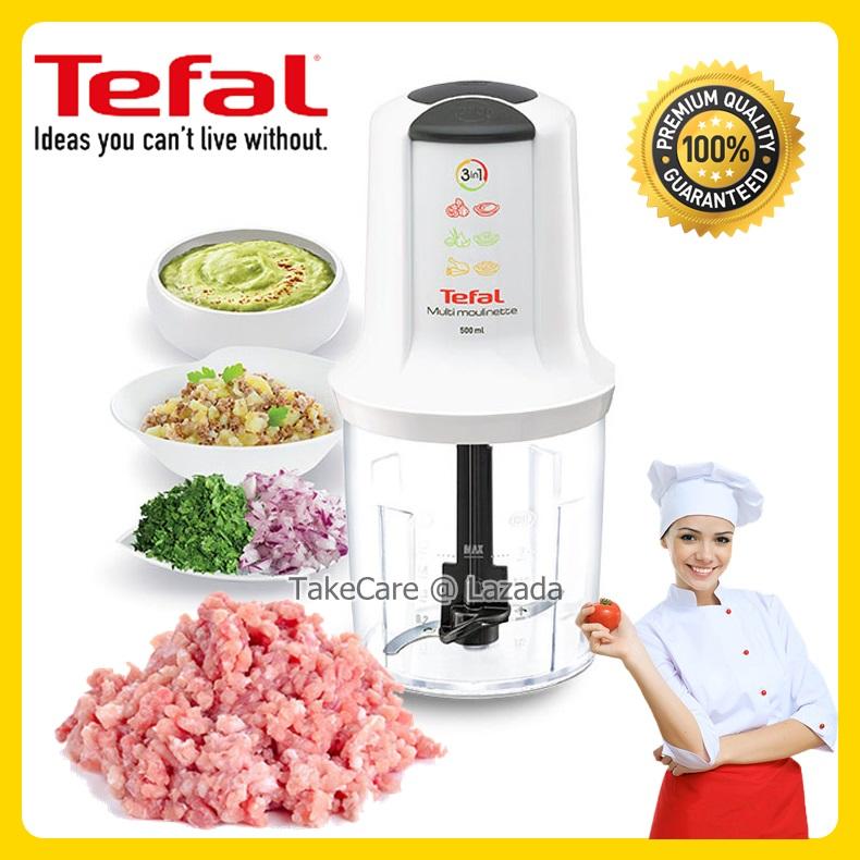 Tefal เครื่องบดสับอาหาร เครื่องปั่นอาหาร เครื่องบดหมู เครื่องบดเนื้อ เครื่องบดอาหาร เครื่องบดเนื้อสัตว์ เครื่องปั่นละเอียด กำลังไฟ 400 วัตต์ รุ่น MQ716165 MCHP -White