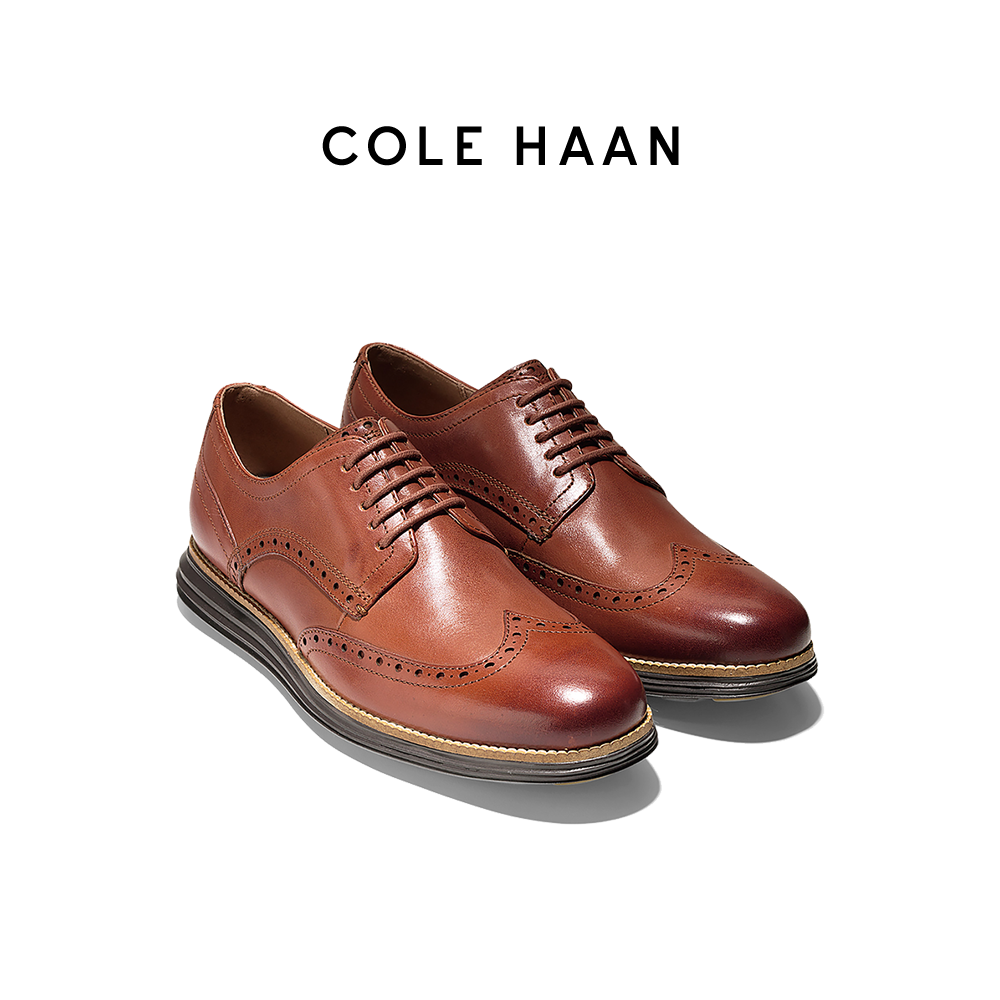 COLE HAAN รองเท้าทำงานผู้ชาย หนังแท้ รุ่น OG WINGTIP BROWN (ORIGINAL GRAND TECH.) สี BROWN รองเท้า รองเท้าหนัง รองเท้าผู้ชาย