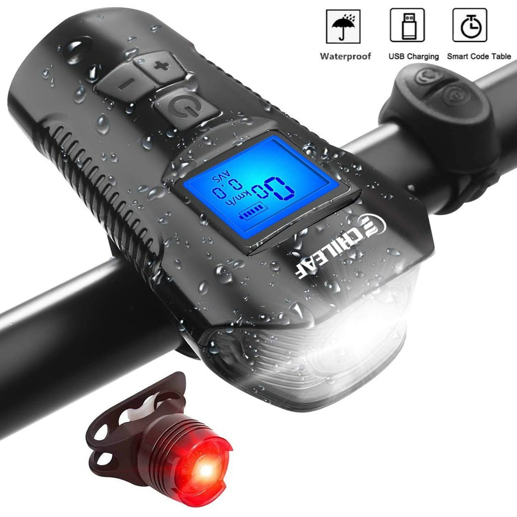 [KaiYe] ไฟท้ายจักรยาน ไฟเบรคจักรยาน อุปกรณ์เสริมจักรยาน Speedometer LED ไฟจักรยานชุด USB ชาร์จกันน้ำ