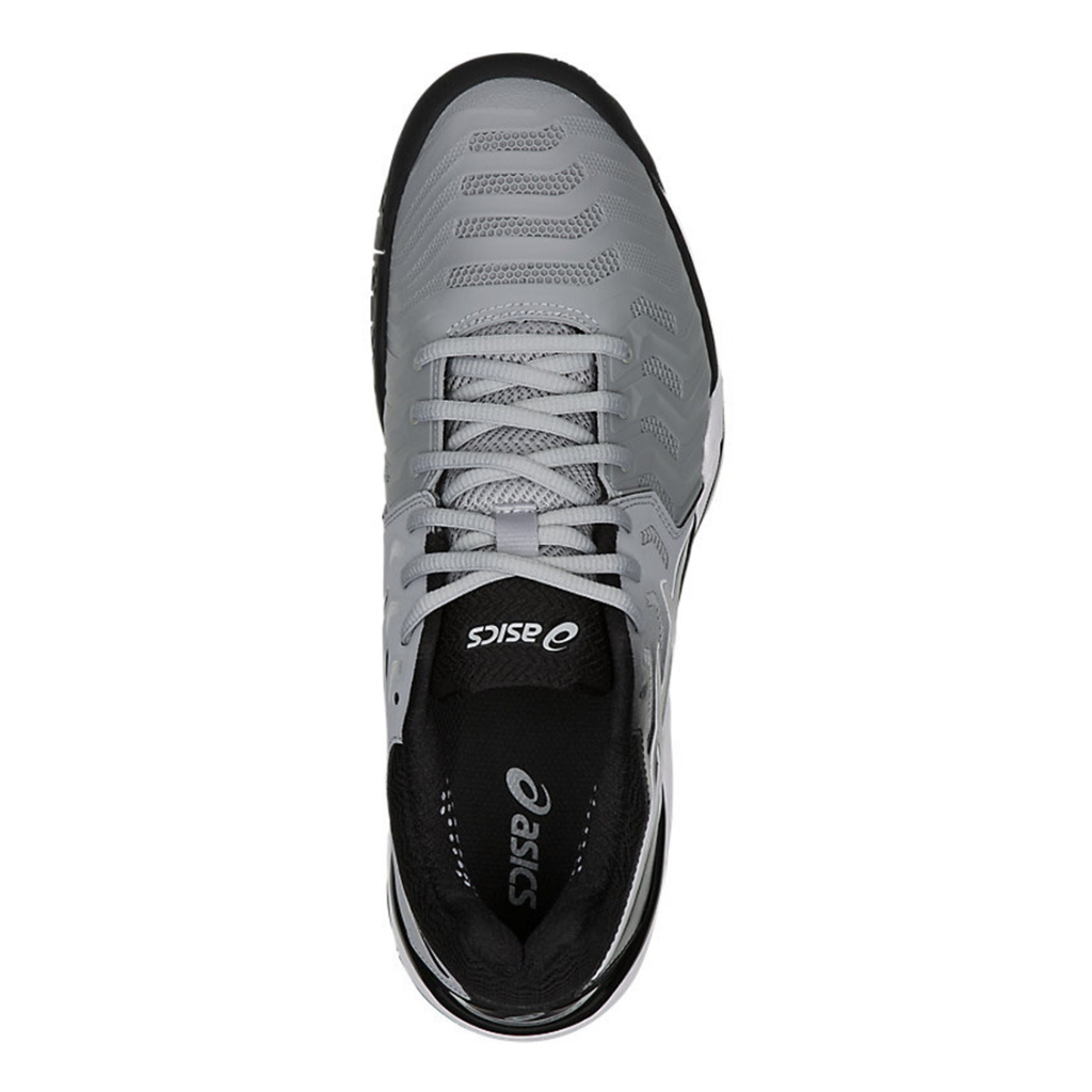 asics gel resolution 7 greyblackwhite men's shoes