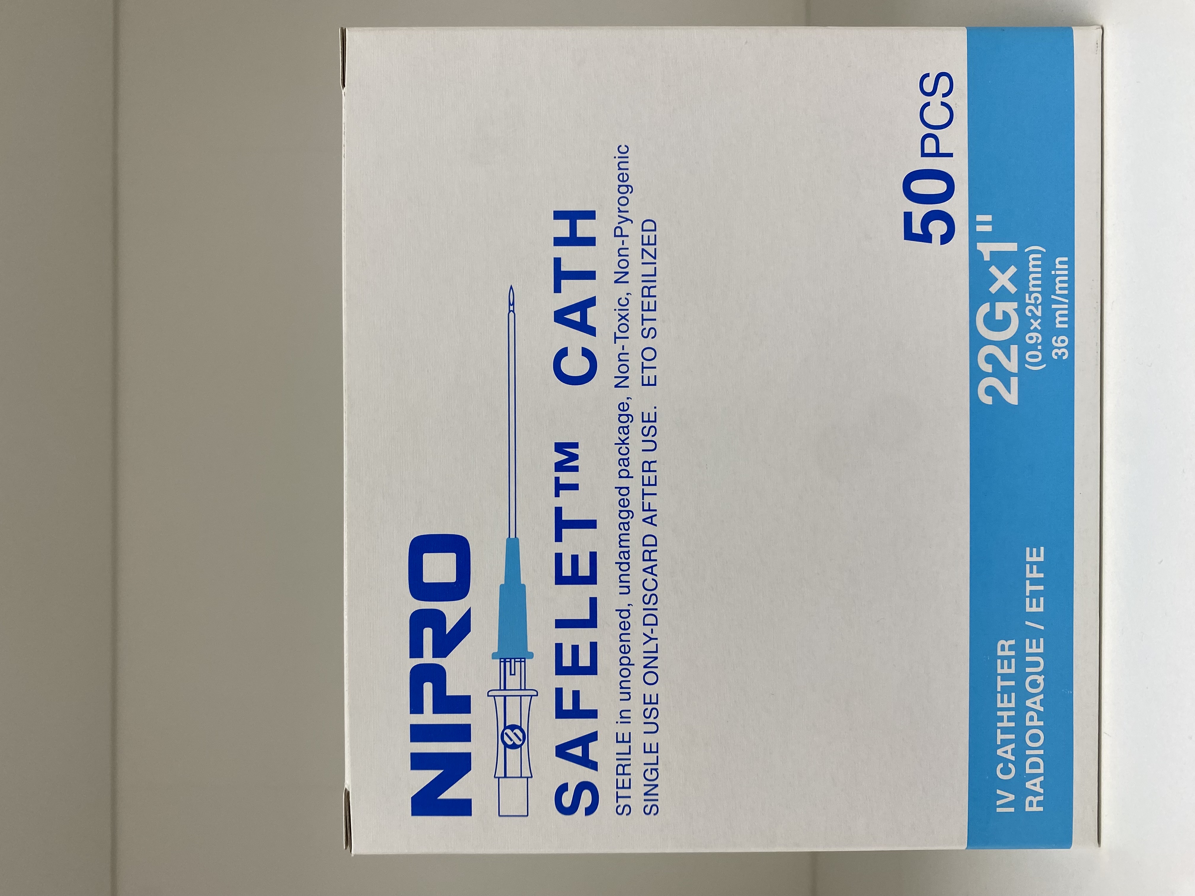 เข็ม NIPRO IV CATHETER 22GX1" (50'S/box) Lazada.co.th
