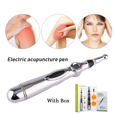 Electronic Acupuncture Pen เมริเดียนพลังงานนวดปากกาชาร์จ Pulse Body Massager Pain Relief Therapy Stick เลเซอร์ Electronic Acupuncture Pen Meridians Laser Acupuncture Machine Magnet Massager Chinese Therapy Handheld Acupoint Massage Stick 0
