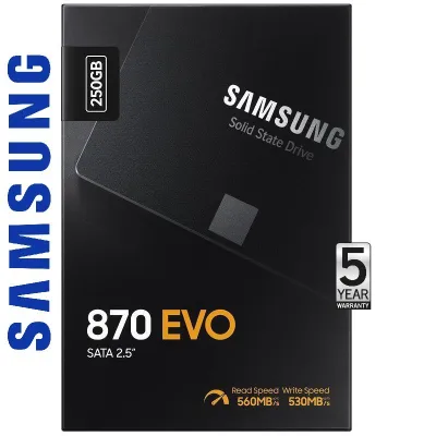 คุณภาพดี Samsung 250GB 870 EVO SATA3 6GB/s 2.5" SSD ของมันต้องมี