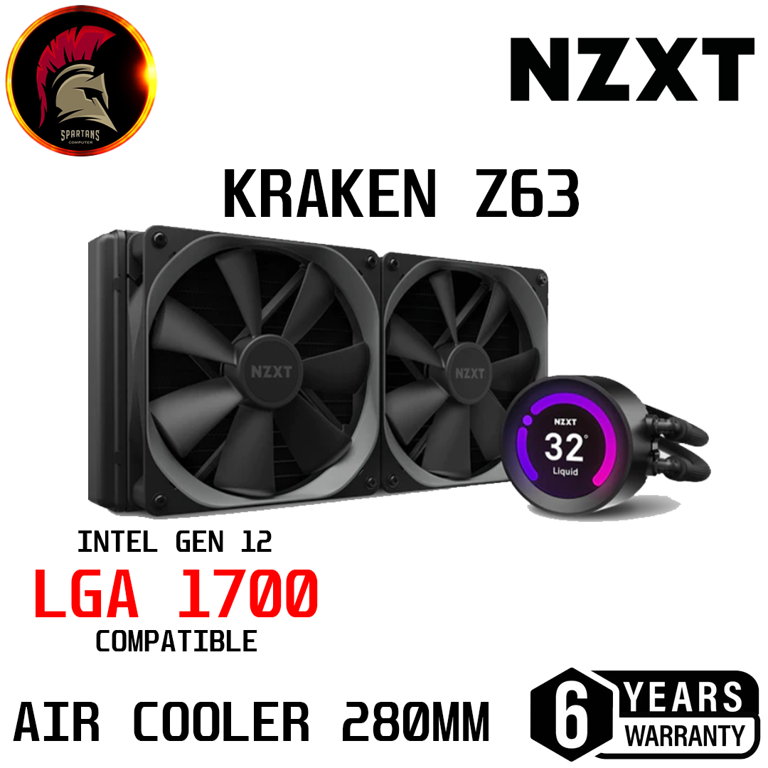 NZXT LIQUID CPU COOLER KRAKEN Z63 (280MM) LGA 1700 ( Z690 Intel gen12