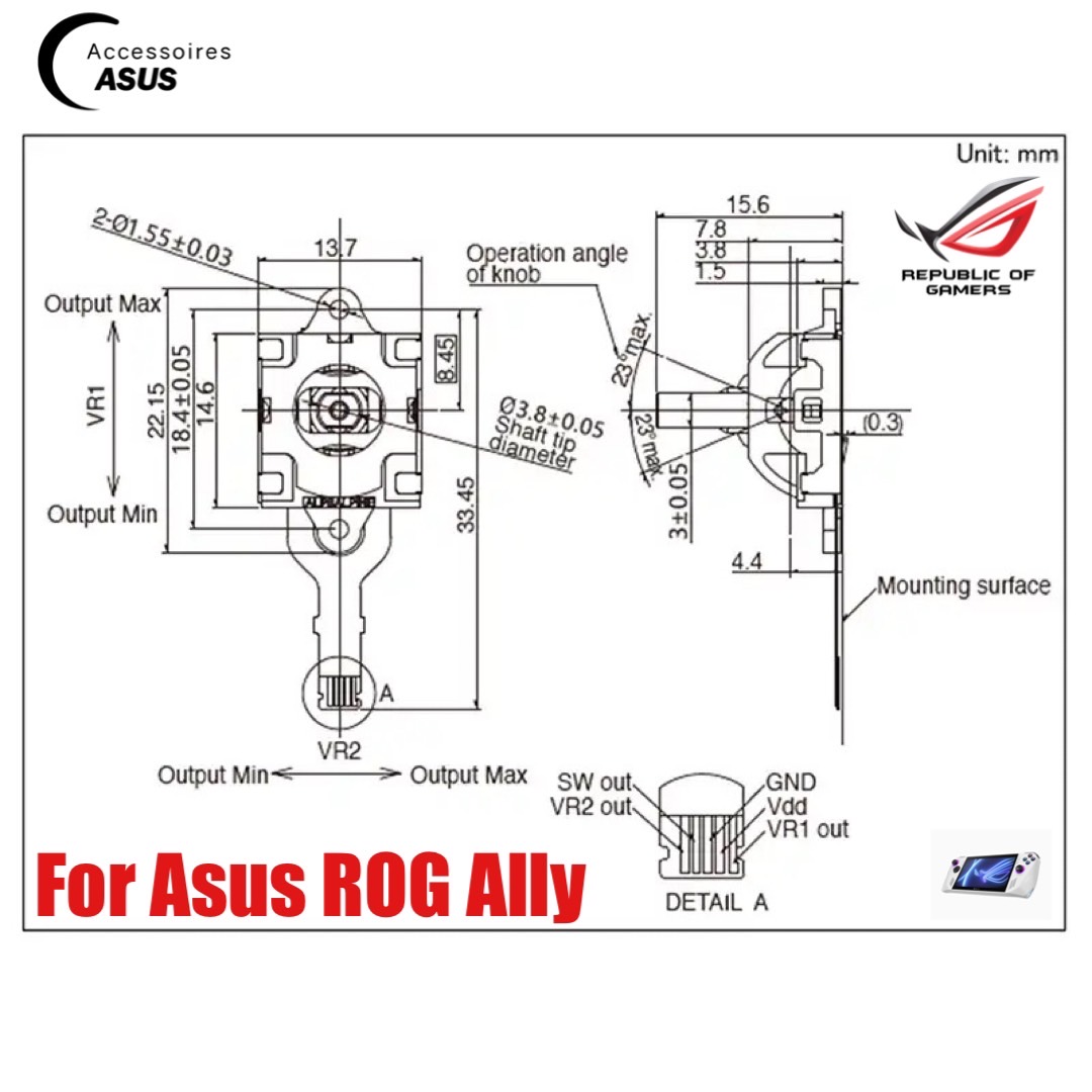 Asus ROG Ally Hall Effect Joysticks ชุดแกนหมุนจอยสติ๊ก rog ally parts ...