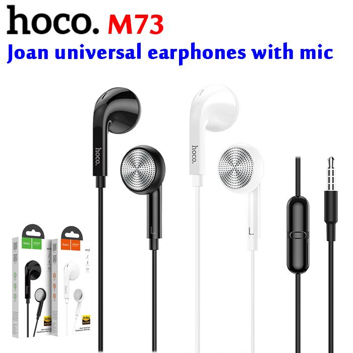 Hoco รุ่น M73 Joan universal earphones with mic หูฟังตัดเสียงรบกวน หูฟังพร้อมไมโครโฟนสำหรับสมาร์ทโฟน สินค้าของแท้100% TR