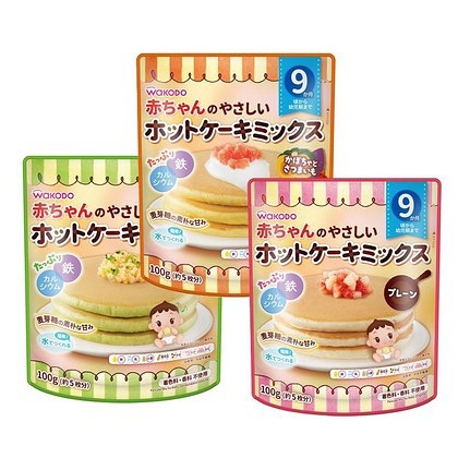 Wakodo Baby Food Pancake Mix For Baby แป้งทำแพนเค้กสำเร็จรูป 9เดือน​ขึ้นไป