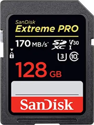 SanDisk Extreme Pro SD Card 128GB Max Speed Read 170MB/s Write 90MB/s (SDSDXXY_128G_GN4IN)