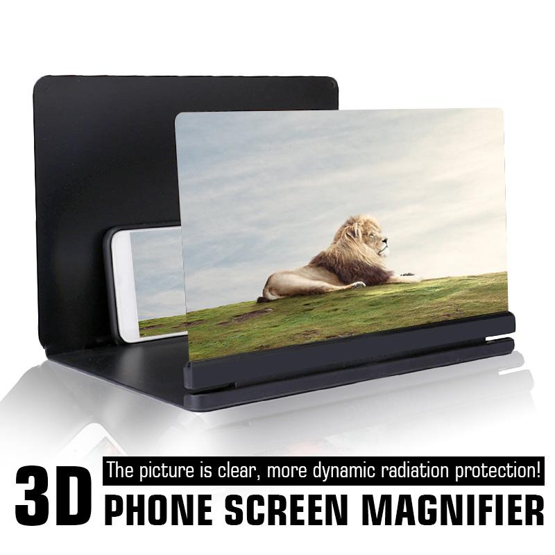 จอขยายสำหรับ โทรศัพท์มือถือ 12 Inch แว่นขยายจอโทรศัพท์ 3D HD นิ้วมือถือแว่นขยายจอขนาด 25.8*18 cm (สีดำ) Screen Enlarger Protect Eyes 12 Inch Simpletech