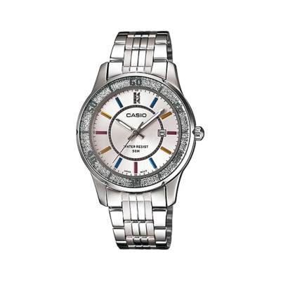 CASIO นาฬิกาข้อมือผู้หญิง สายสแตนเลส รุ่น LTP-1358D-7AVDF CASIO นาฬิกาข้อมือผู้หญิง สายสแตนเลส รุ่น LTP-1358D-7AVDF